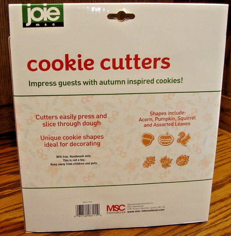 Joie MSC Fall/Autumn Set (6) Metal Cookie Cutters~Ideal for Decorating 807 gallery