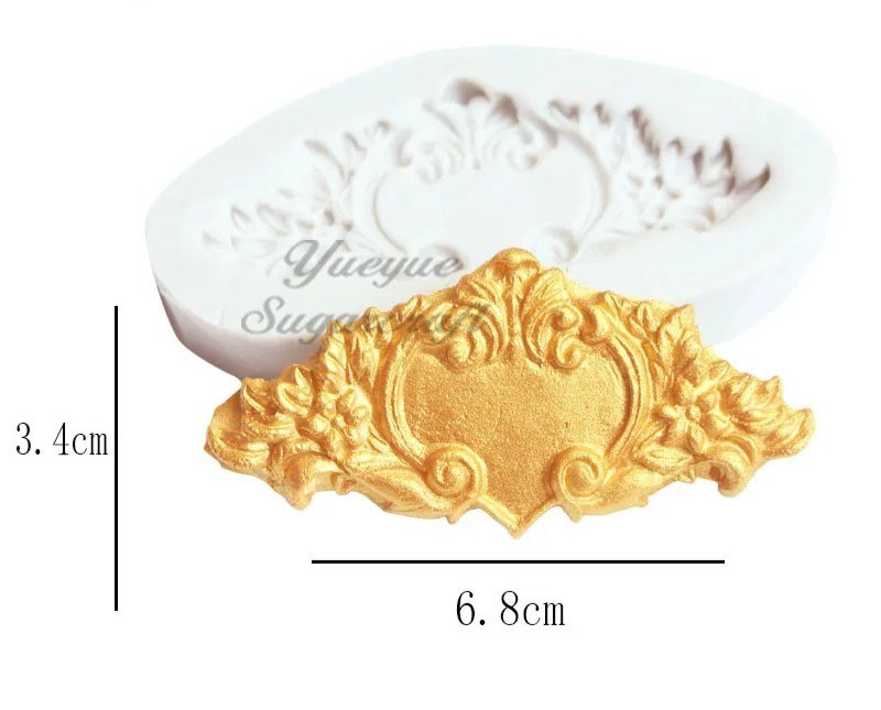 Baroque Heart Frame Silicone Mold Fondant Cake Decorating Tool Chocolate Mould gallery