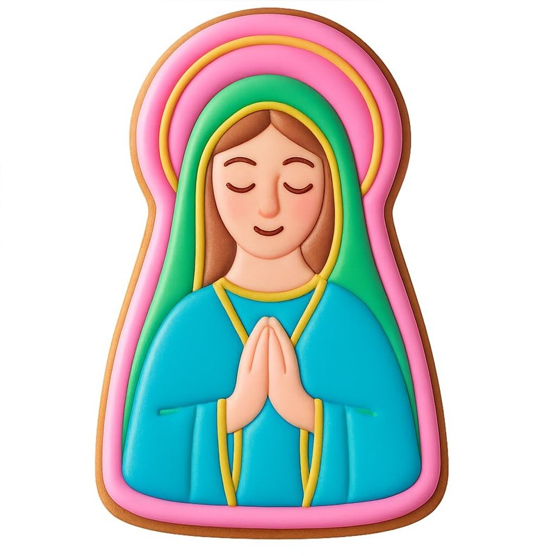 Saint Mary Figure Cookie Cutter – 4×2.7″ Quality Spiritual Baking