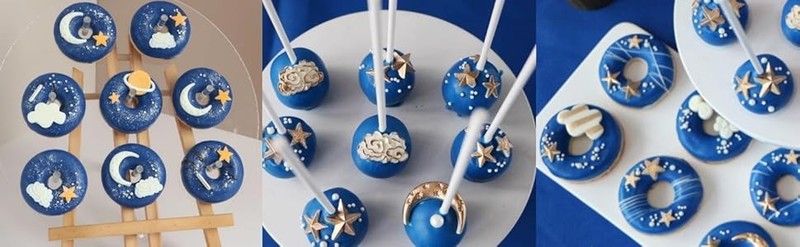 Moon and Star Molds Silicone, Cloud Fondant Mold Moon Star Chocolate Molds for gallery