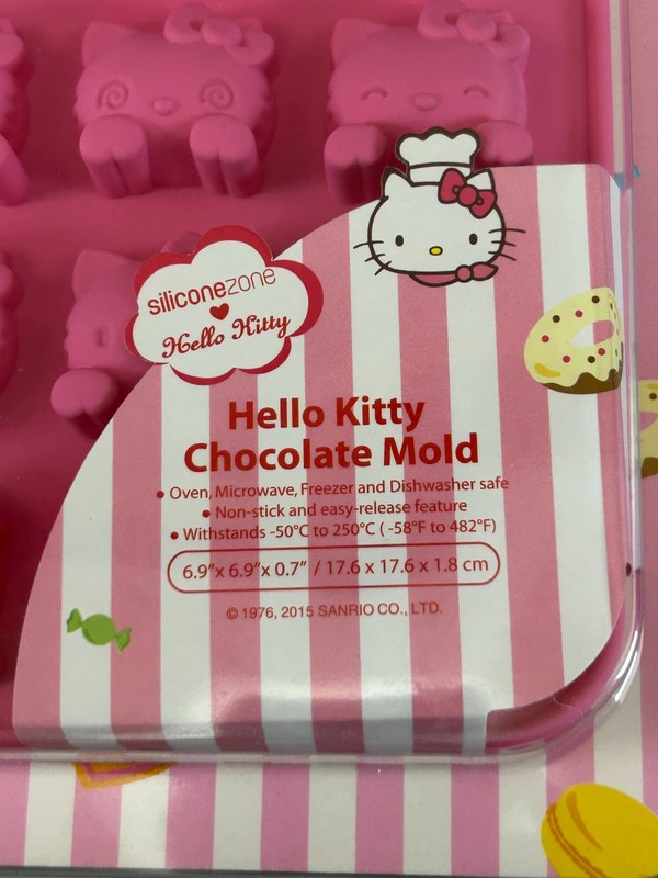 Hello Kitty Pink Silicone Chocolate Mold Non-Stick BPA Free Dishwasher Safe NEW gallery