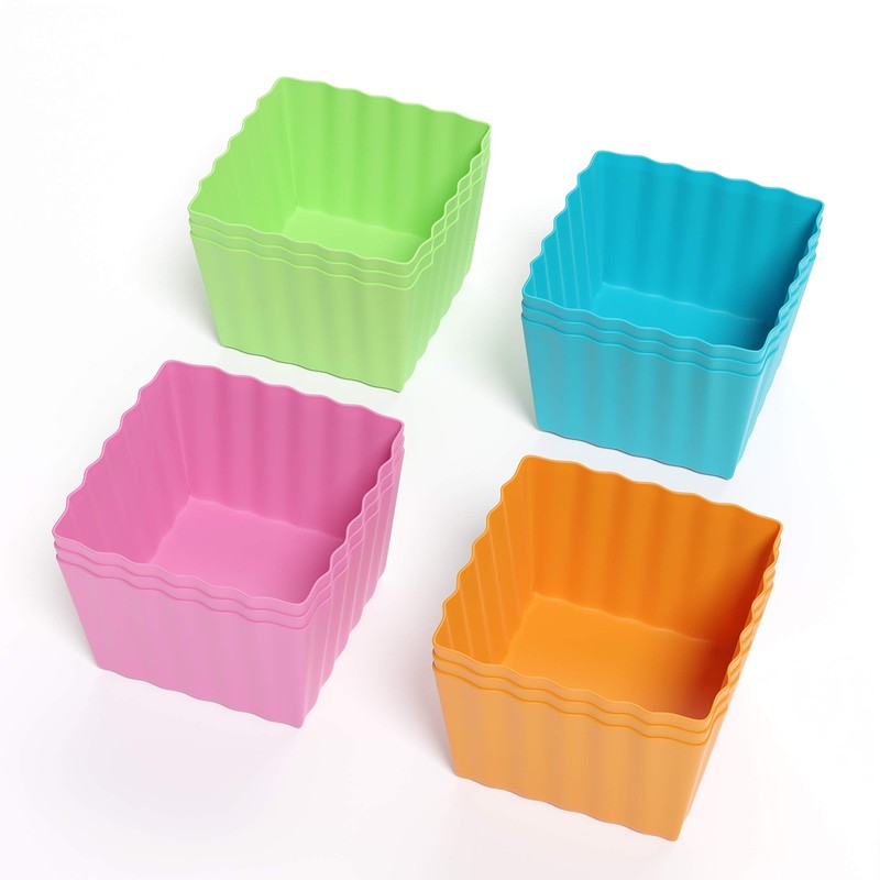 Silicone Square Molds For Baking Baking Cups Mini Cake Molds Square Cupcake Line gallery