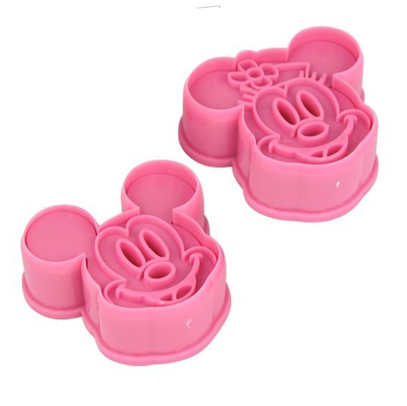 Mickey Cookie Cutter Minnie Mouse Shape Mold Cookie Stamp Set for Baking gallery