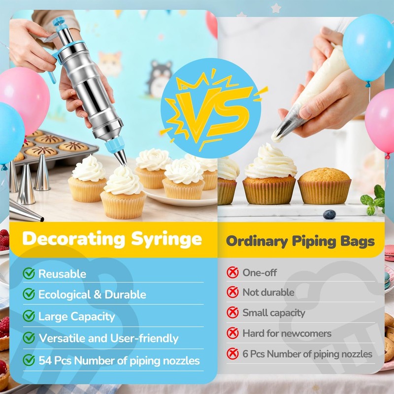 Cake Decorating Tools Supplies Kit: 164pcs Baking Accessories, Dessert Piping... gallery