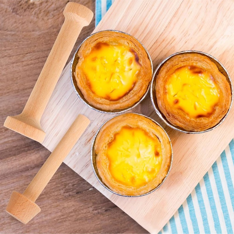 Cyimi 3 Pcs Wooden Tart Tamper Large, Middle, Small, Set of 3 gallery