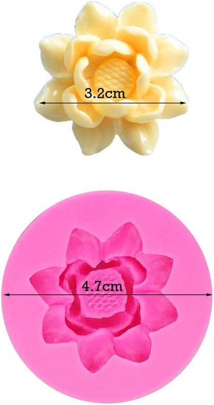 3D Lotus Flower Silicone Mold for DIY Soap Candy Clay Fondant Chocolate Cupcake gallery