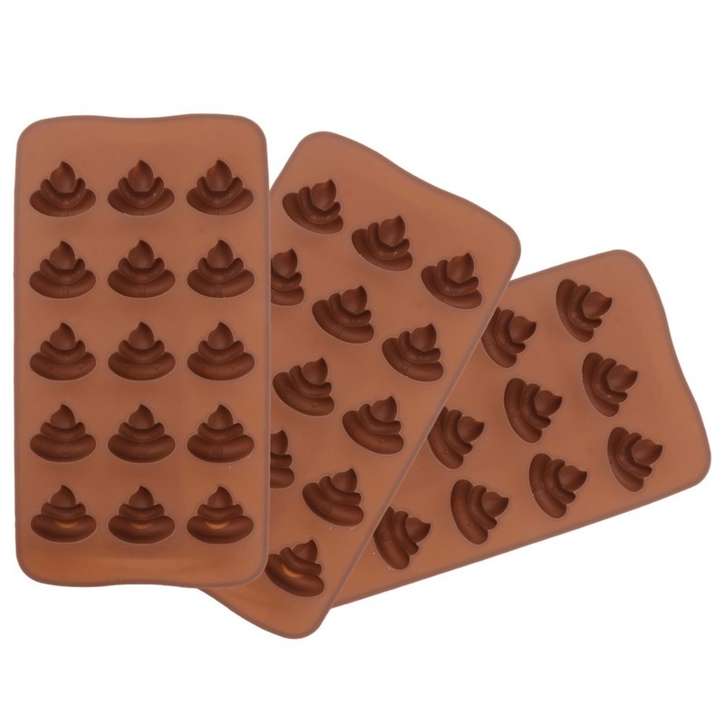 3 Pcs Silicone Mould Cute Mold for Candy Making Poop Molds Baking