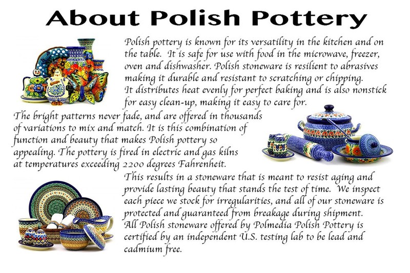 Polish Pottery Rolling Pin 18-inch Kitty Prints Handmade in Boleslawiec Poland gallery