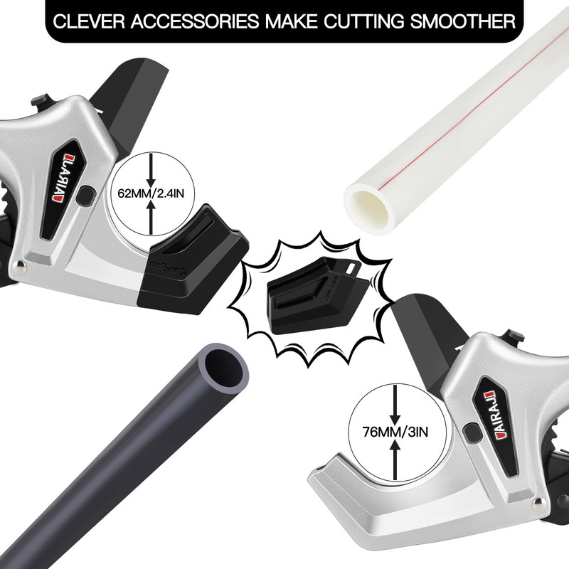 Airaj Ratchet Pvc Pipe Cutter Heavy Dutycuts Up To 3 Inchespvc Cutter One-Click gallery