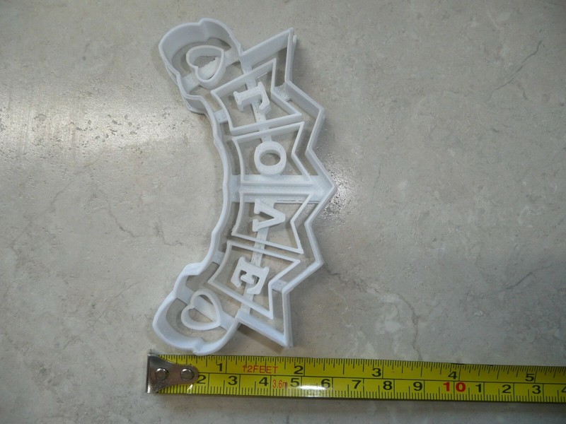 LOVE HANGING STYLE BANNER WITH HEARTS SPECIAL OCCASION COOKIE CUTTER USA PR3471 gallery