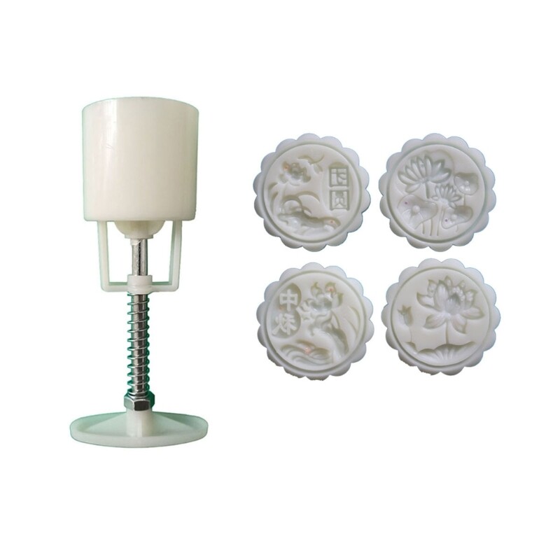 Mooncakes Molds Pastrys Stamps Lotusleaf Shape Mooncakes Hand Press Molds gallery