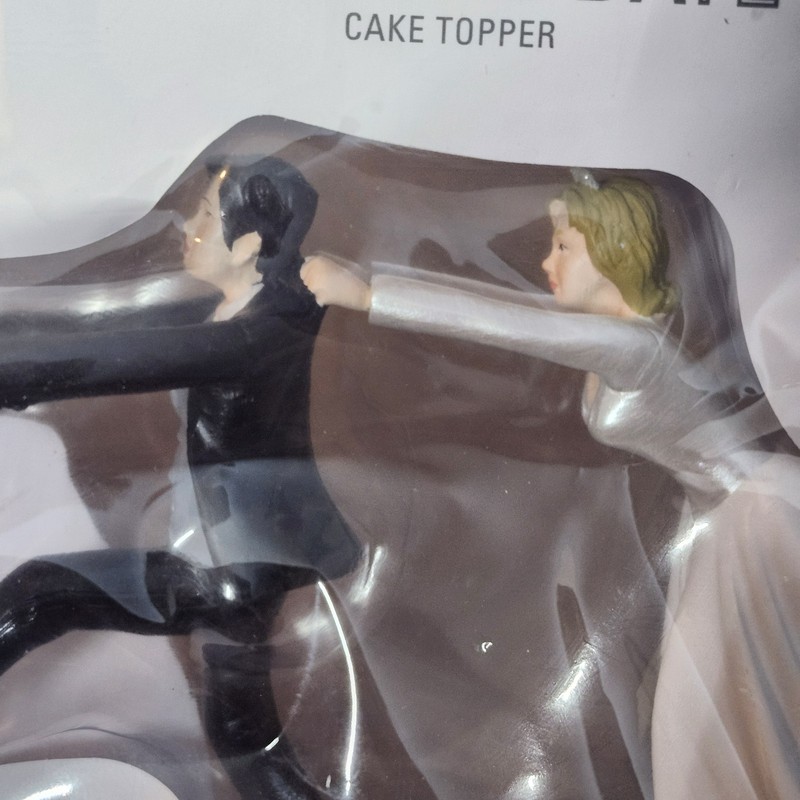 Bride & Groom Cake Topper Save The Date Jo-ann Runaway Groom gallery