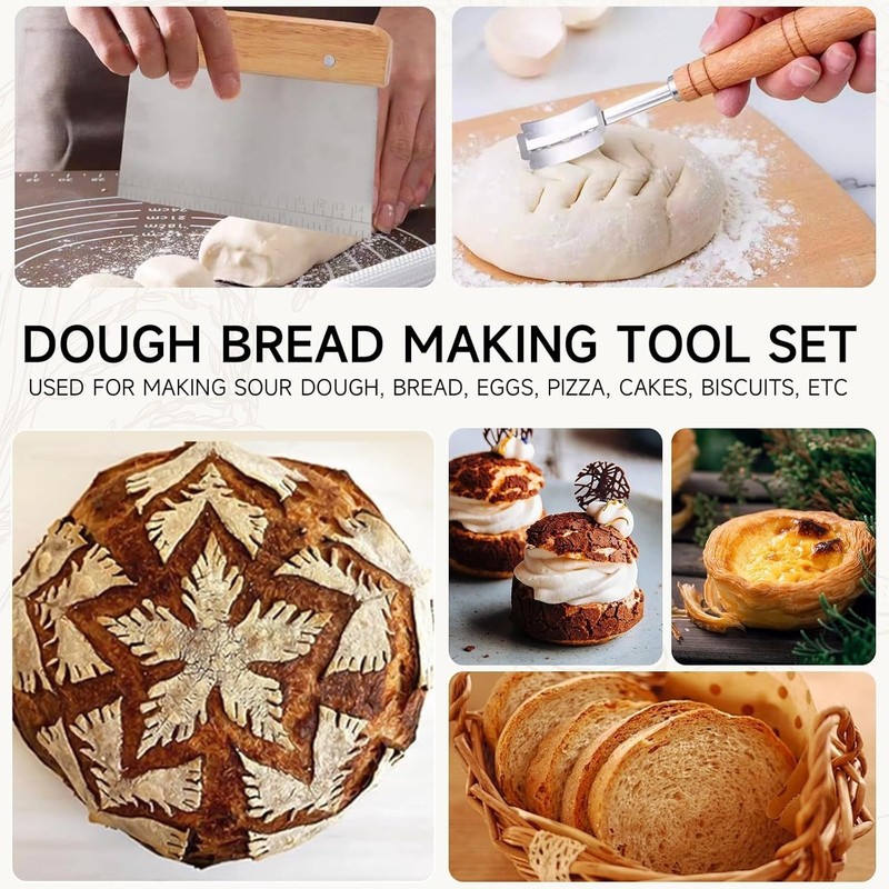 Baking Essentials: High-Quality Bread Lame with Scraper, Blades & Protection gallery