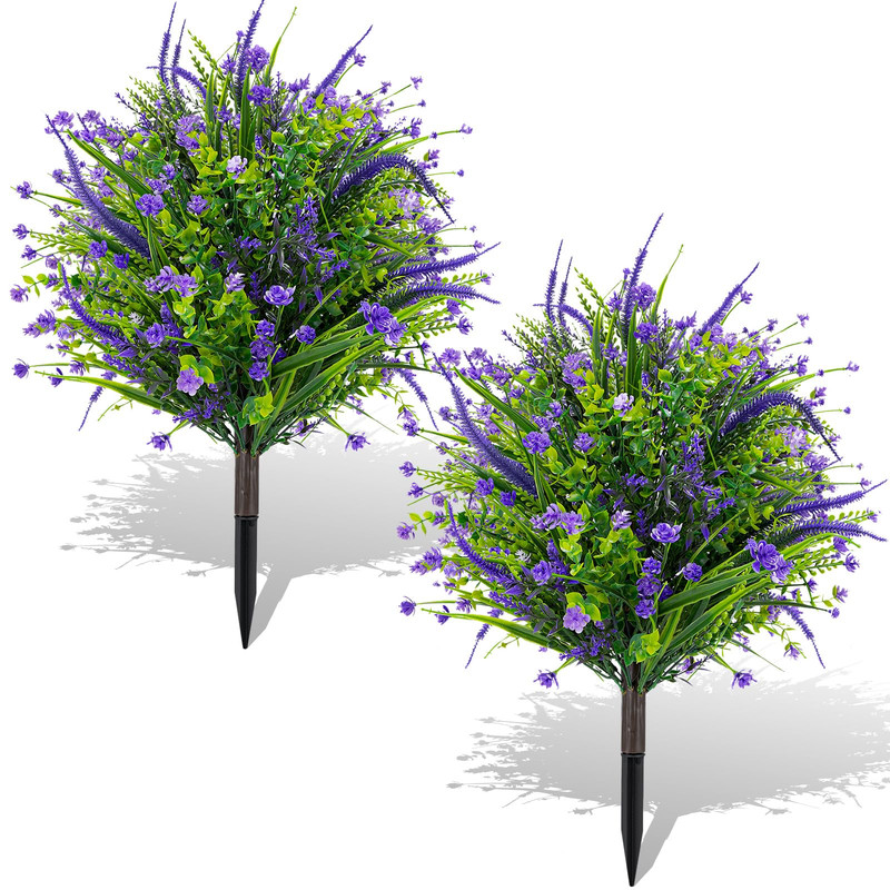 Enven Artificial Boxwood Topiary Ball Trees Ground Spikes Uv Resistant Faux