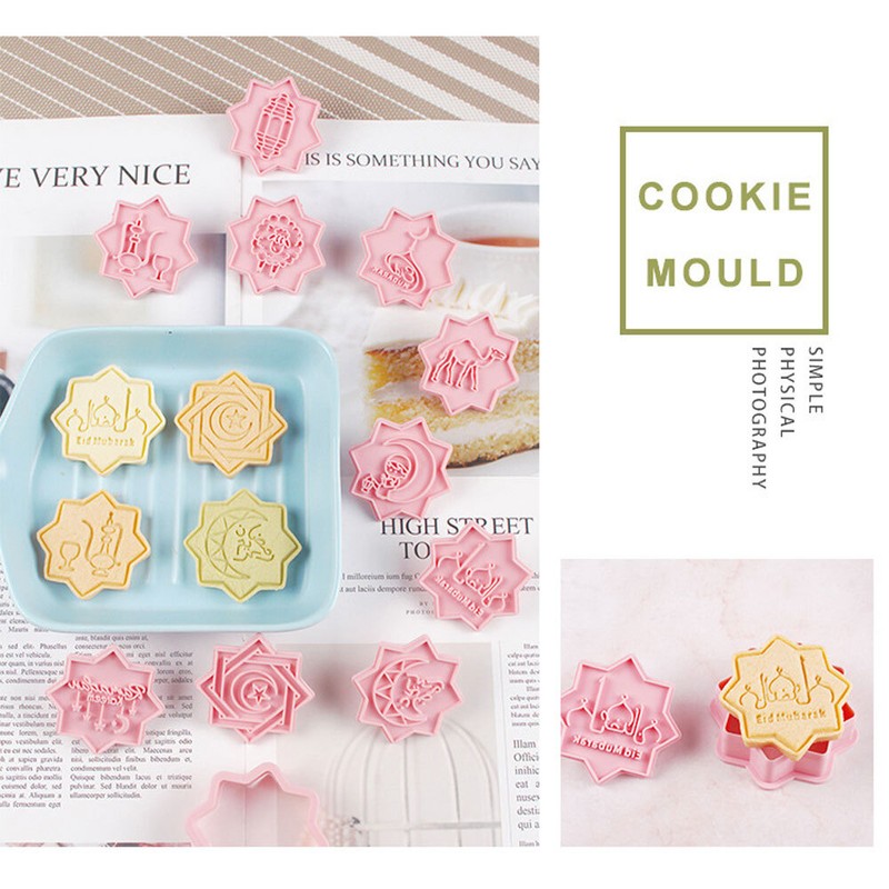 10pcs/set Eid Mubarak Biscuit Mold Ramadan Mubarak Cookie Cutter MouldET gallery