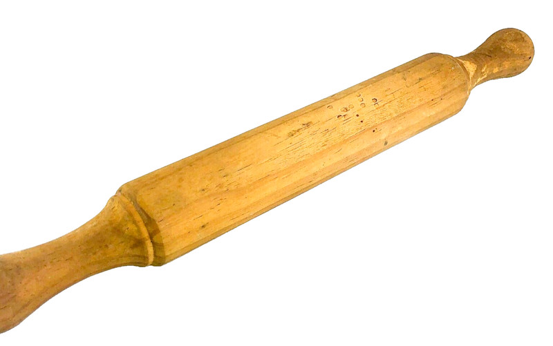 Vintage Wooden Rolling Pin 1930’s Farmhouse Handmade Baking Dough Roller