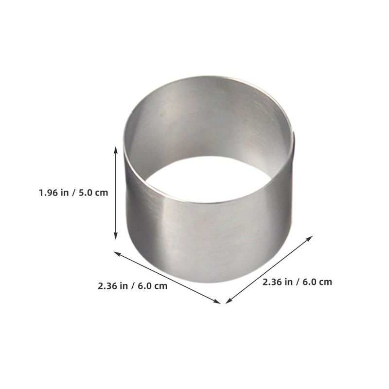 2 Inch Mini Round Mousse Cake Food Grade Stainless Steel Pastry Mold gallery