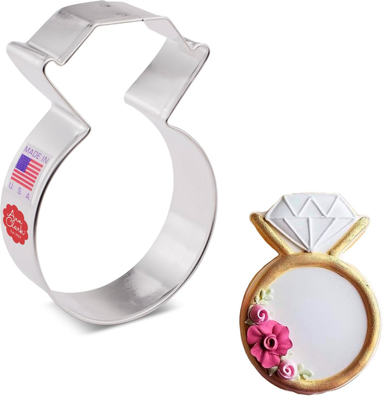 Ann Clark Wedding Engagement Diamond Ring Baking Molds Cookie Cutter, 1 Pc gallery