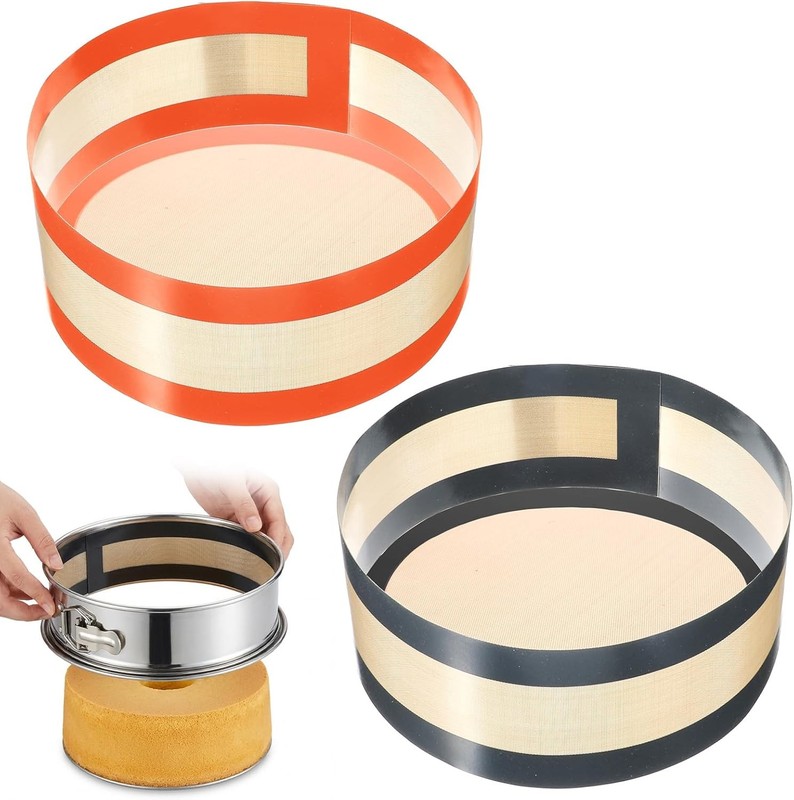 2 Pack Silicone Baking Mat for Springform Pan 9 Inch, Non Stick Reusable