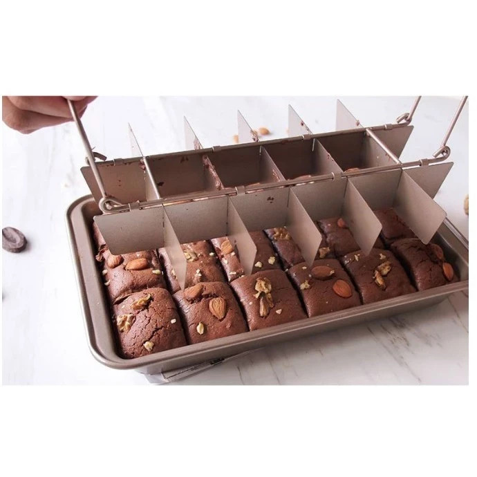 Non-Stick Brownie Pan with Dividers 18 Slot Pre-Cut Baking Tray Carbon Steel gallery