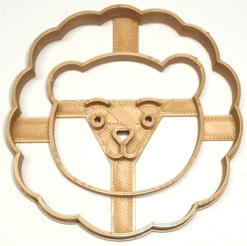 LION DETAILED FACE HEAD LEO LARGE ZOO ANIMAL AFRICAN COOKIE CUTTER USA PR2622
