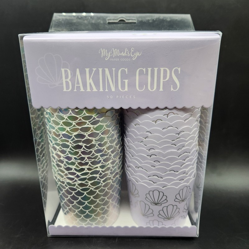 NEW My Minds Eye Baking Cups 50 Count Mermaid & Shells