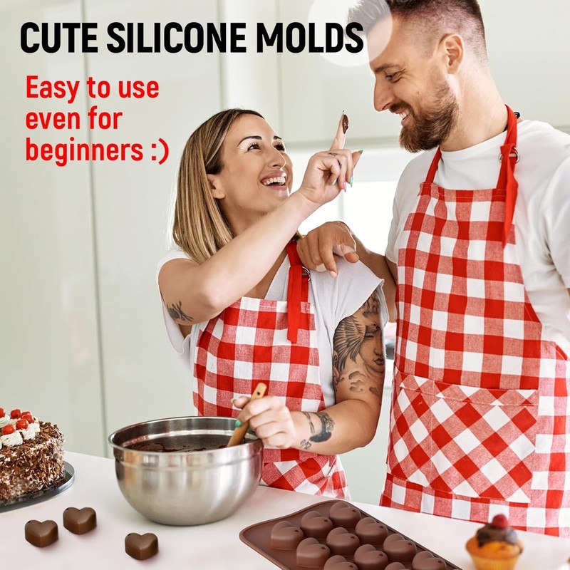 Chocolate Molds Silicone - Set of 6 - Non-Stick & Food Grade Silicone Chocola... gallery