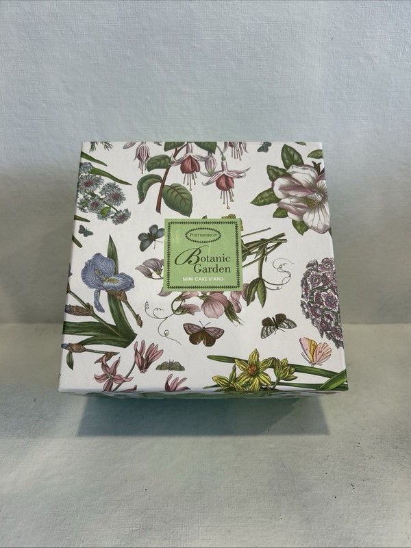 Portmeirion Botanic Garden Porcelain Cake Plate, Mini, 6 Inch New in Box