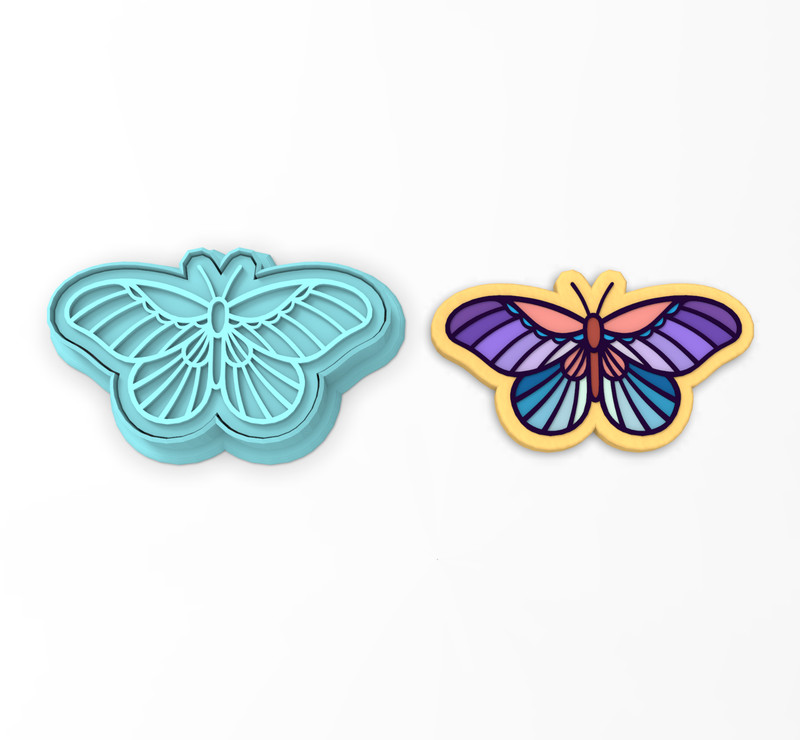 Butterfly Cookie Cutter & Stamp | Bug Insect Caterpillar Spring Flower Monarch