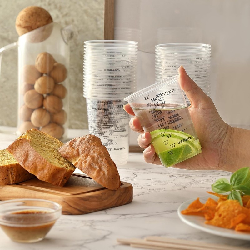 Measuring Mixing Cups 8oz Disposable Clear Plastic Resin Epoxy Paint Cups 40pcs gallery