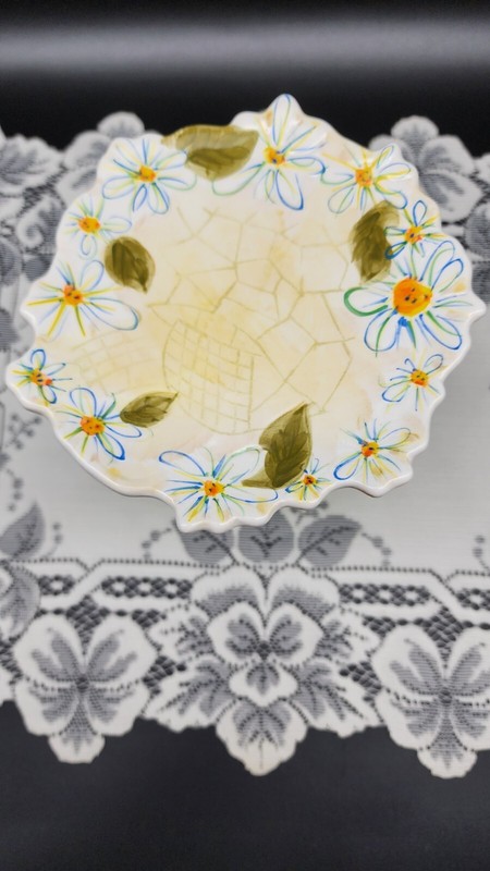Cupcake Dessert Pedestal Plate Green And Floral **Whimsical Spring** 5.5" gallery