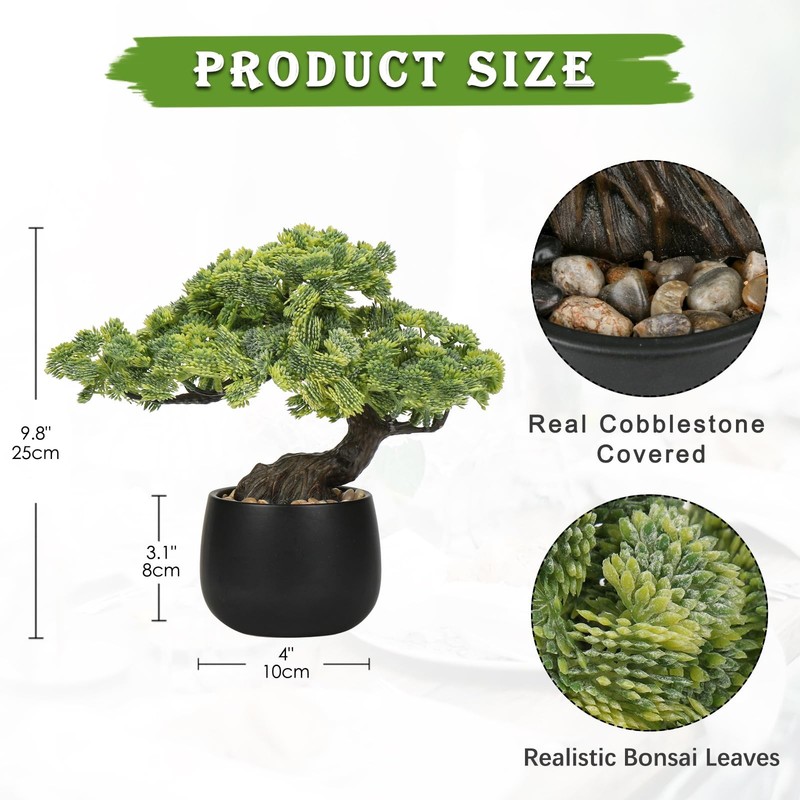 Briful Artificial Bonsai Tree Juniper Faux Plants Indoor Fake Plants Decor gallery