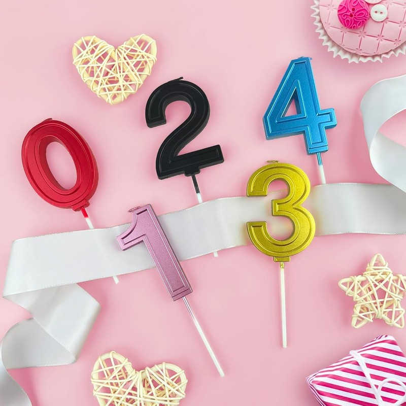 Black 1 Number Birthday Candles for Cake, 2.76 Inch Cake Topper Number 1 Candles gallery