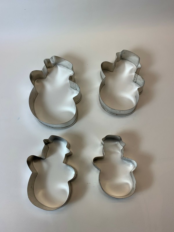 Snowman metal 4 piece nesting cookie cutter set holiday gallery