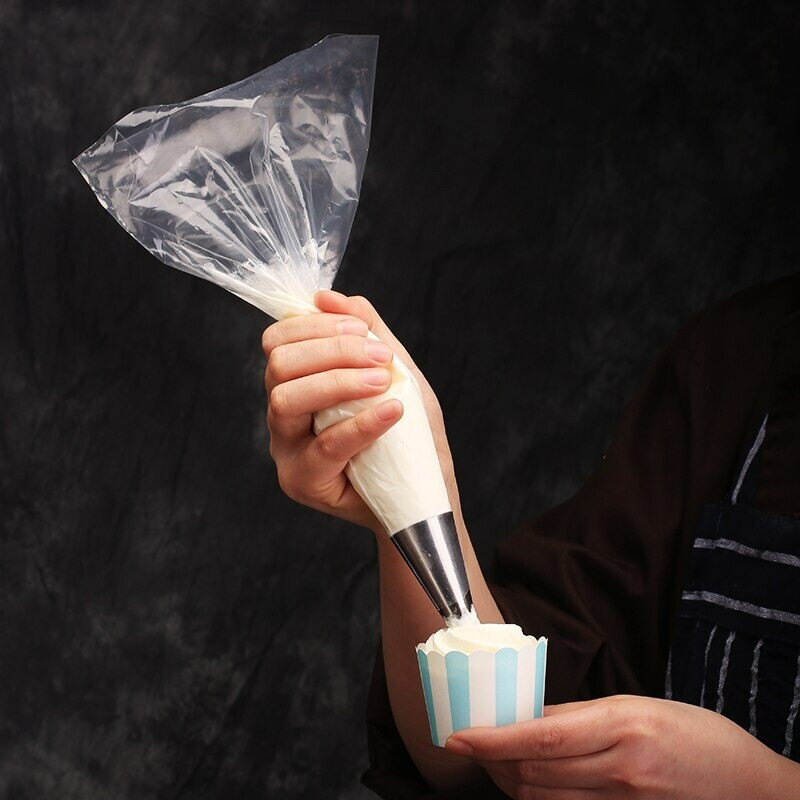 10pcs New Plastic Pastry Piping Bag Icing Cake Cupcake Decorating Free Shipping gallery