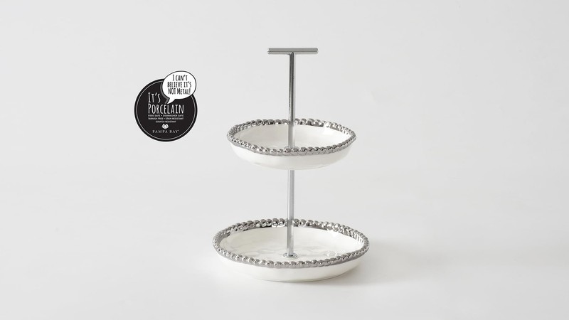 Salerno Mini 2 Tier Stand Cupcake Dessert Server Kitchen Countertop Gift gallery