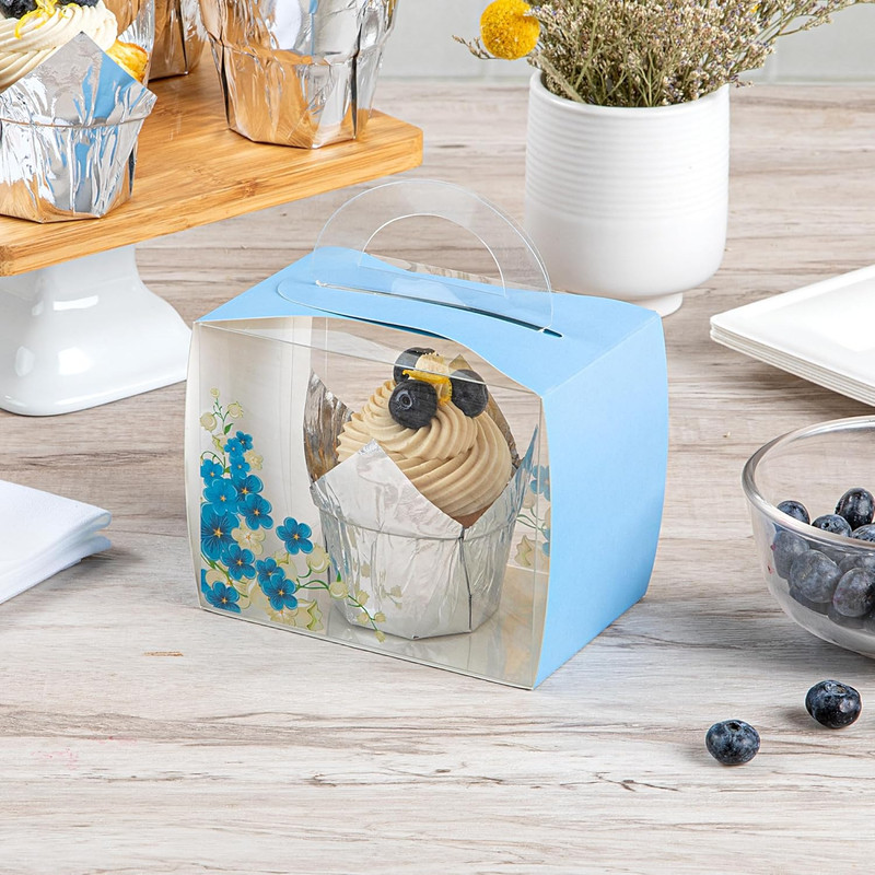 -5 Inch X 3.25 Inch Individual Cupcake Boxes, 100 Disposable Cupcake Display Box gallery