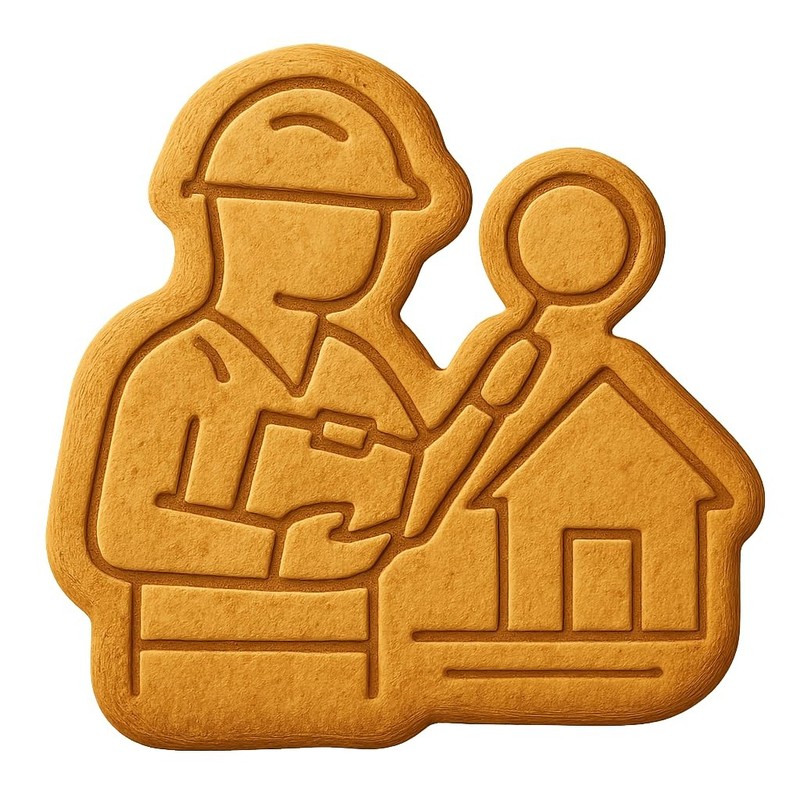 Inspecting Site General Contractor Cookie Cutter & Stamp, Fondant & Cla – 4×3.9″