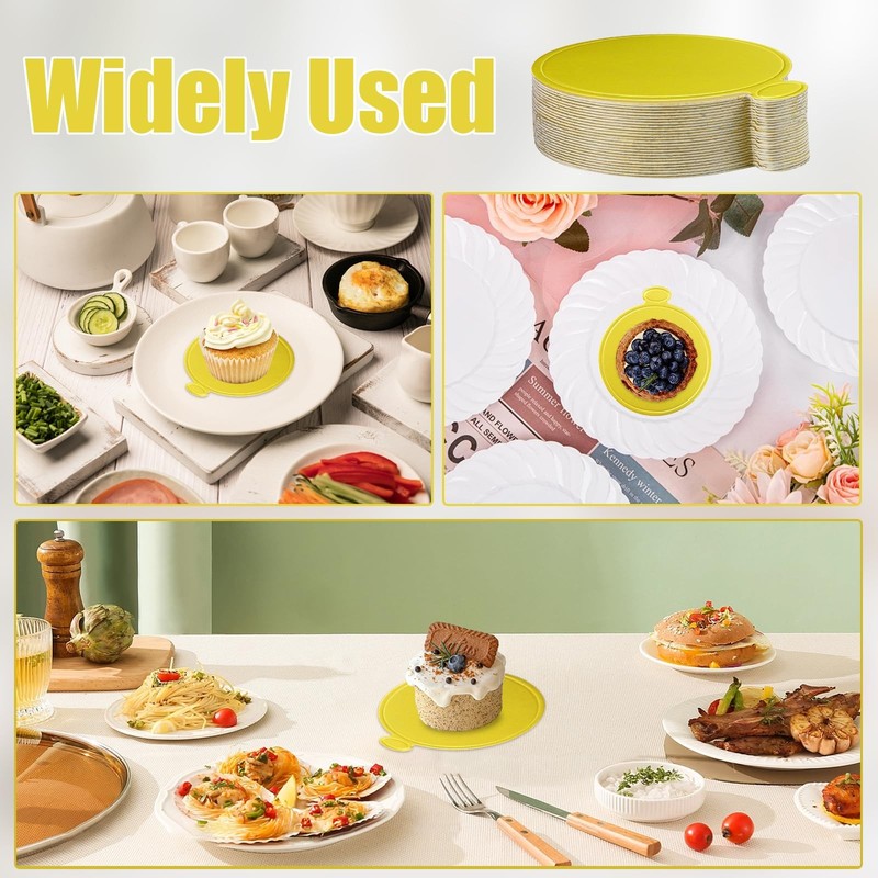3.5 Inch Mini Cake Boards,200 Pcs Mini Round Golden Cake Boards,Mousse Cupcak... gallery