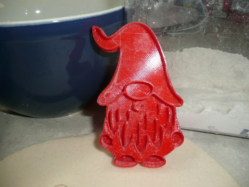 GNOME 3 DWARF GOBLIN MYTHICAL CREATURE COOKIE STAMP EMBOSSER MADE IN USA PR4507 gallery