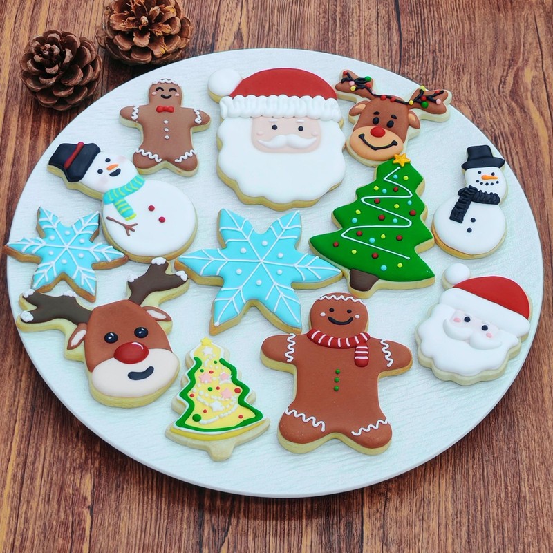 4" Large Christmas Cookie Cutters Set,6 Holiday Shapes &Sturdy. gallery