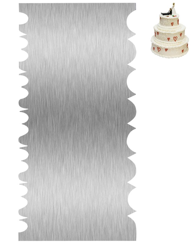 Cake Scraper Smoother Decorating Kit 8.6 Inch Metal Bench Scraper Stainless