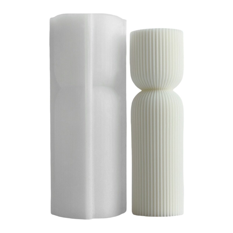 Flexible Silicone Mold for Striped Pillar Stylish Home Decoration Mould gallery