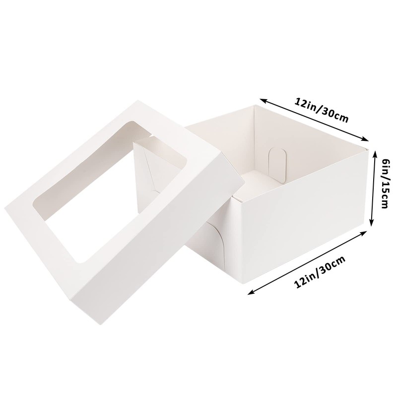 15pcs 12x12x6" Cake Boxes with Window Valentine's Mother's Day Bakery Container gallery