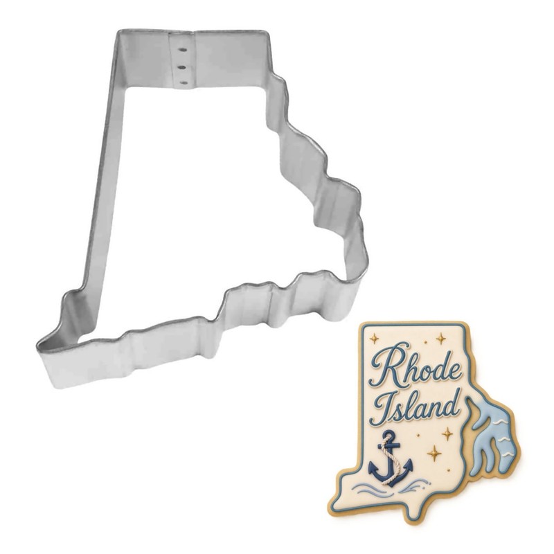 Rhode Island State 3.5” Cookie Cutter Metal College Football Birthday Party Gra