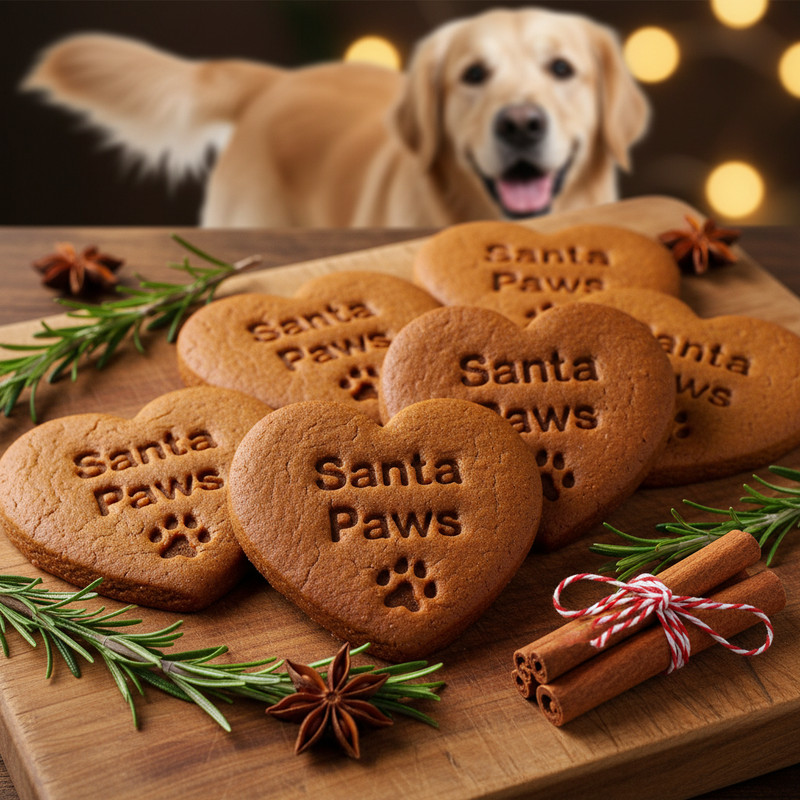 Santa Paws Heart Cookie Cutter - Dog Christmas Design for Festive Pet Treats gallery