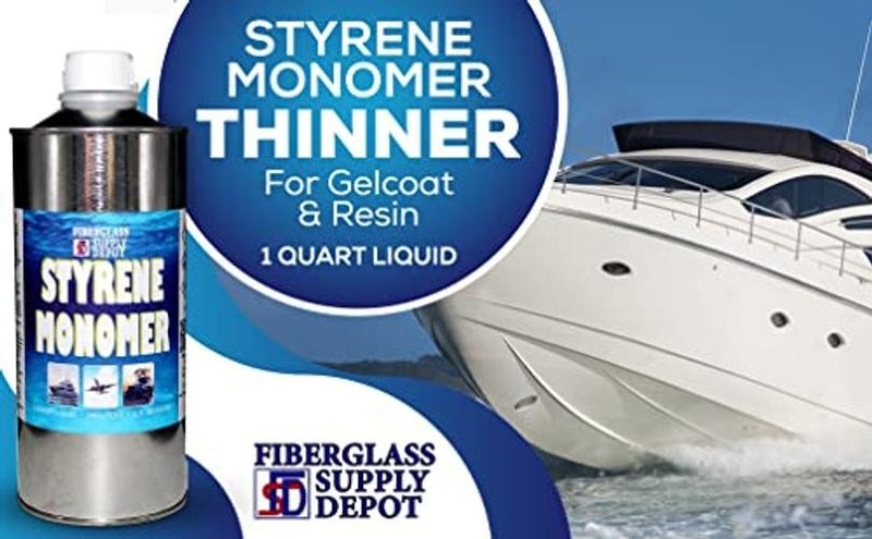 Inc. Styrene Monomer Thinner for gelcoat and Resin - Quart gallery