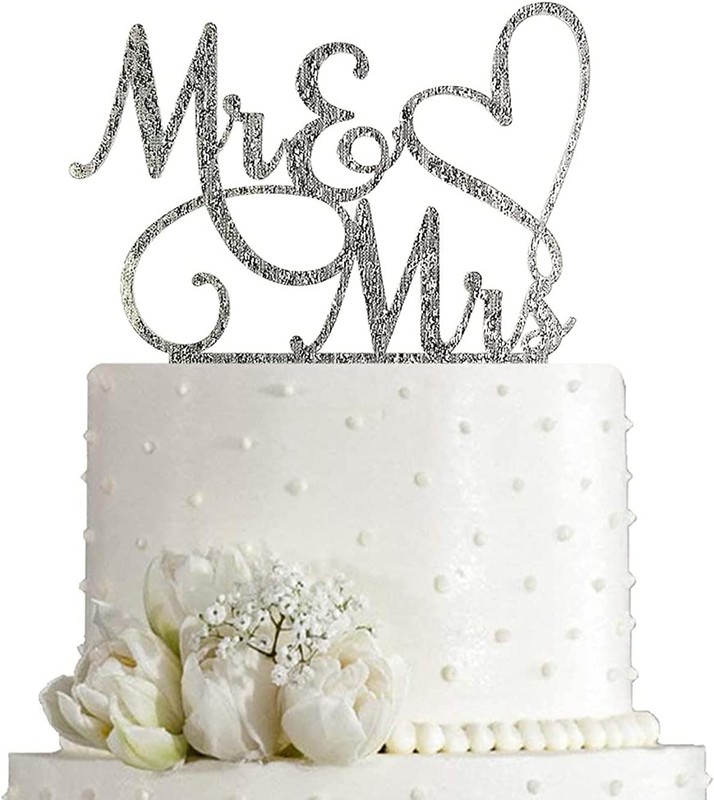 Mr and Mrs Cake Topper Decoration For Bride and Groom Sign Wedding/Engagement ,