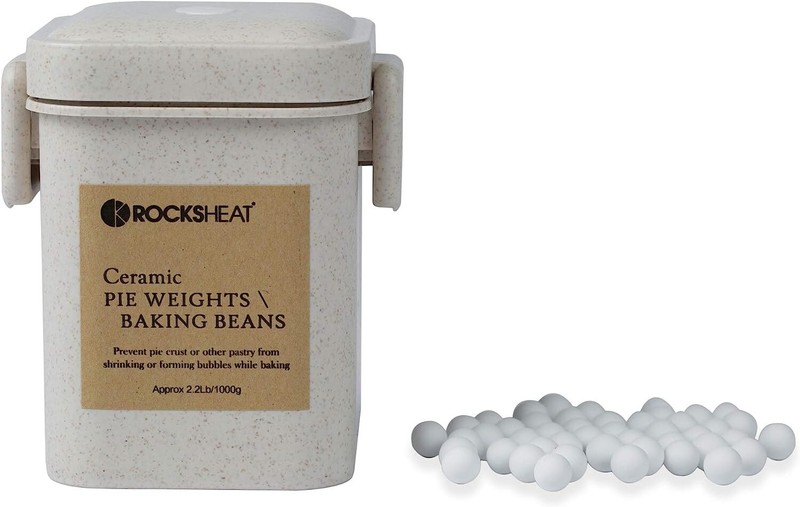 ROCKSHEAT Ceramic Pie Weights - Food Grade - High Heat Resistant - Reusable gallery
