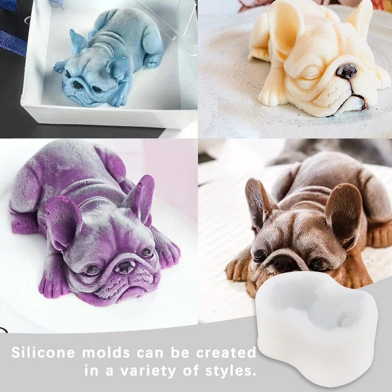 DOERDO French Bulldog Silicone Mold for Fondant, Chocolate Making, Kitchen Bakin gallery